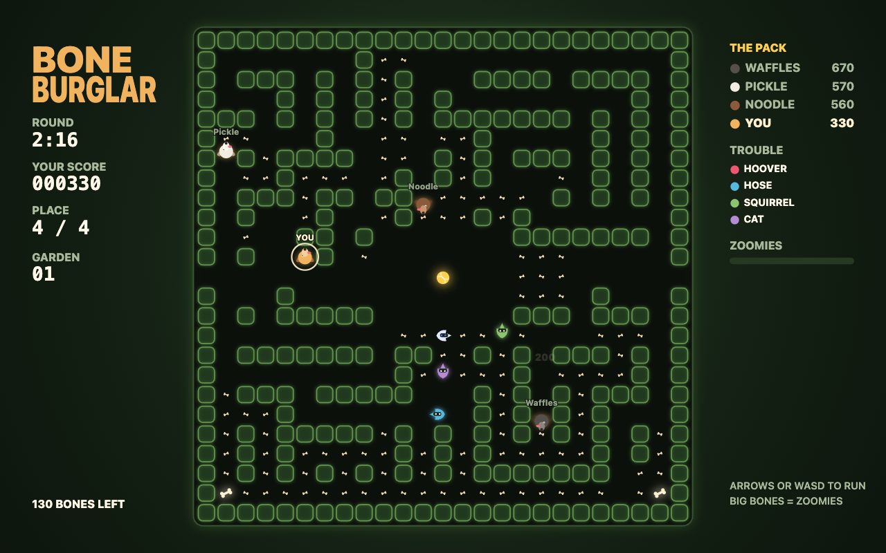 Bone Burglar, a moment of play